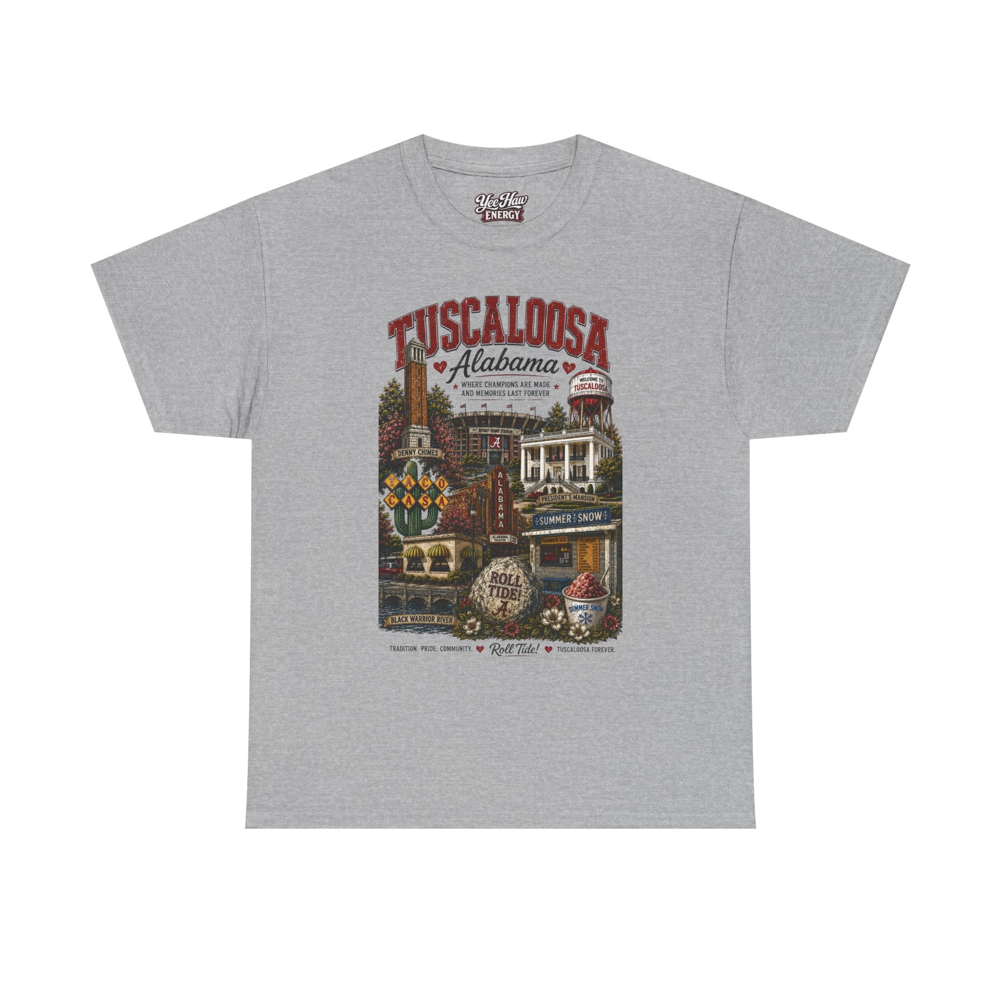 Tuscaloosa Alabama Collage Tee | College Town Souvenir Shirt