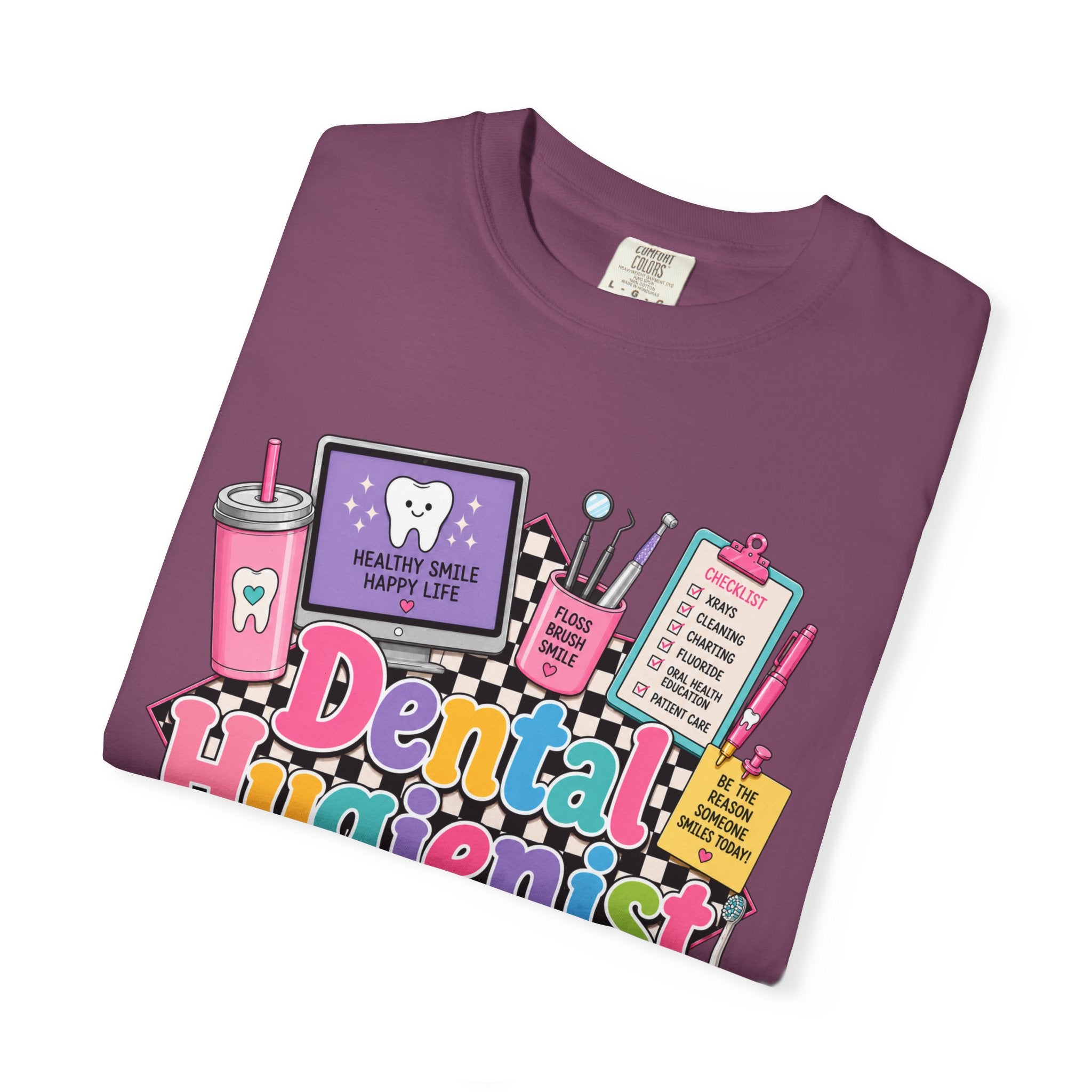 Dental Hygienist T-shirt | Dental Tools Graphic Tee, Tooth Care Design