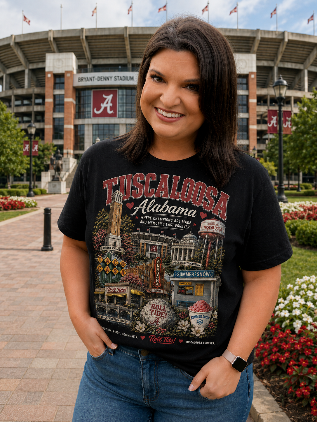 Tuscaloosa Alabama Collage Tee | College Town Souvenir Shirt