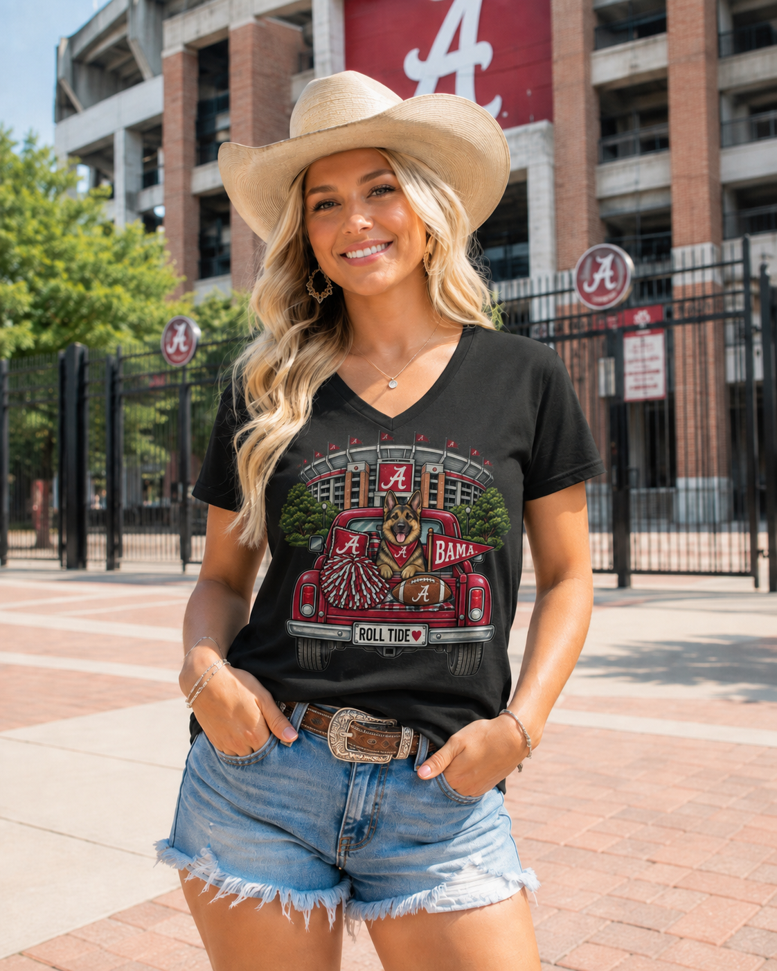 Roll Tide Game Day V-Neck Tee