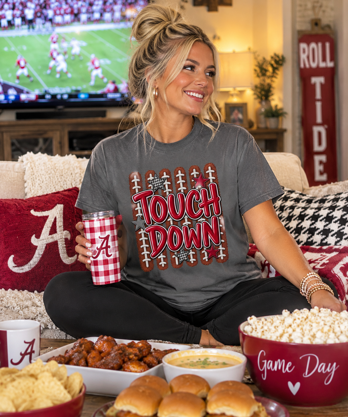 Touch Down Football Shirt | Southern Game Day Tee | Football Season Tailgate Shirt | Cute Game Day Graphic Tee