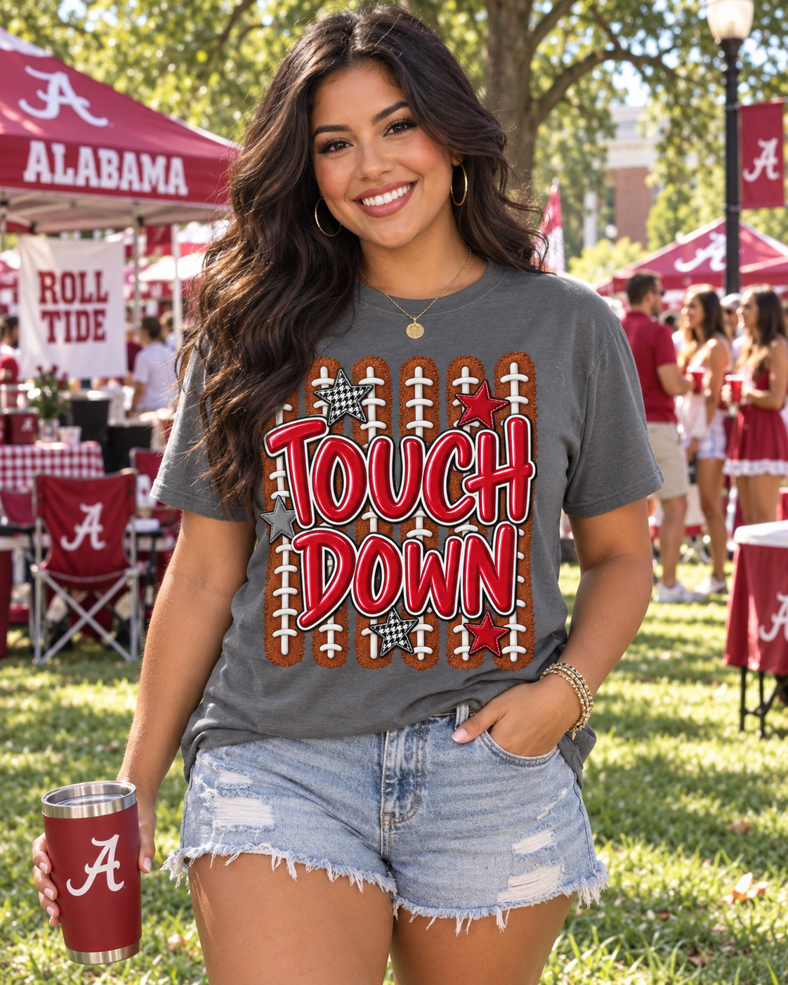 Touch Down Football Shirt | Southern Game Day Tee | Football Season Tailgate Shirt | Cute Game Day Graphic Tee