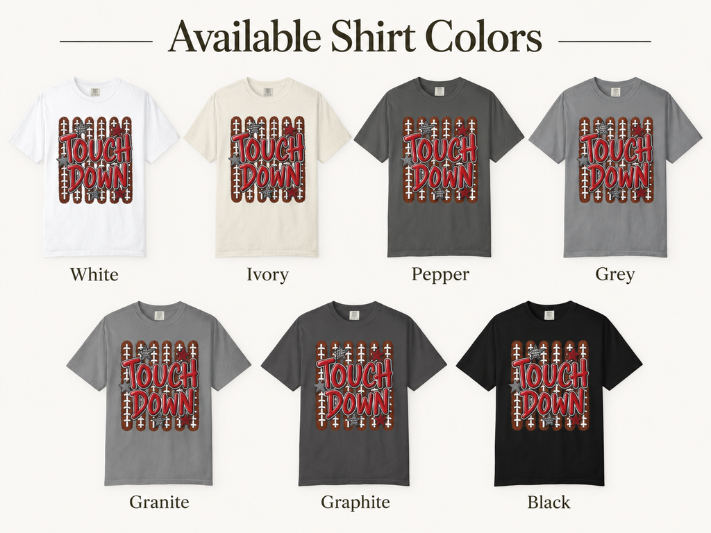 Touch Down Football Shirt | Southern Game Day Tee | Football Season Tailgate Shirt | Cute Game Day Graphic Tee