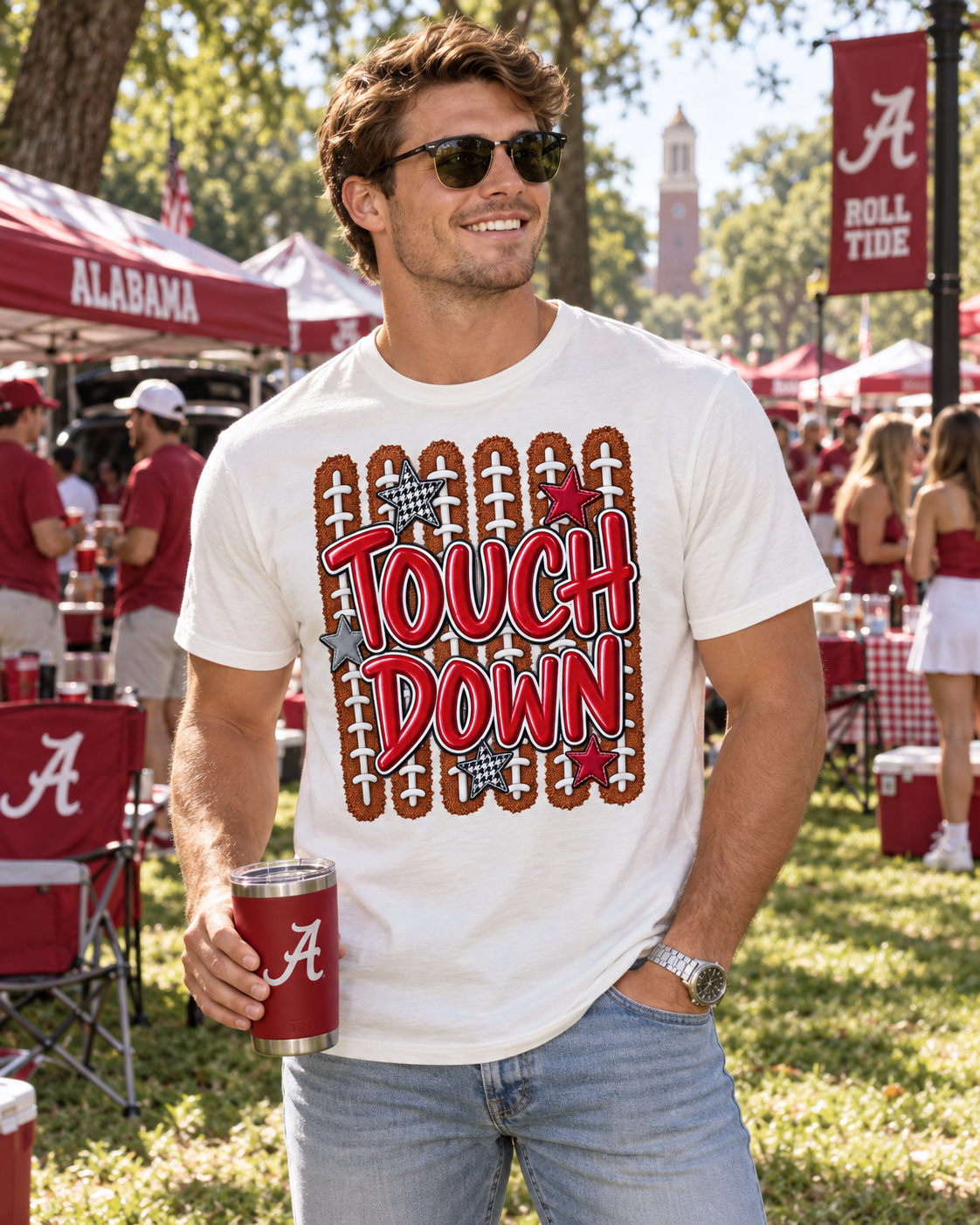 Touch Down Football Shirt | Southern Game Day Tee | Football Season Tailgate Shirt | Cute Game Day Graphic Tee