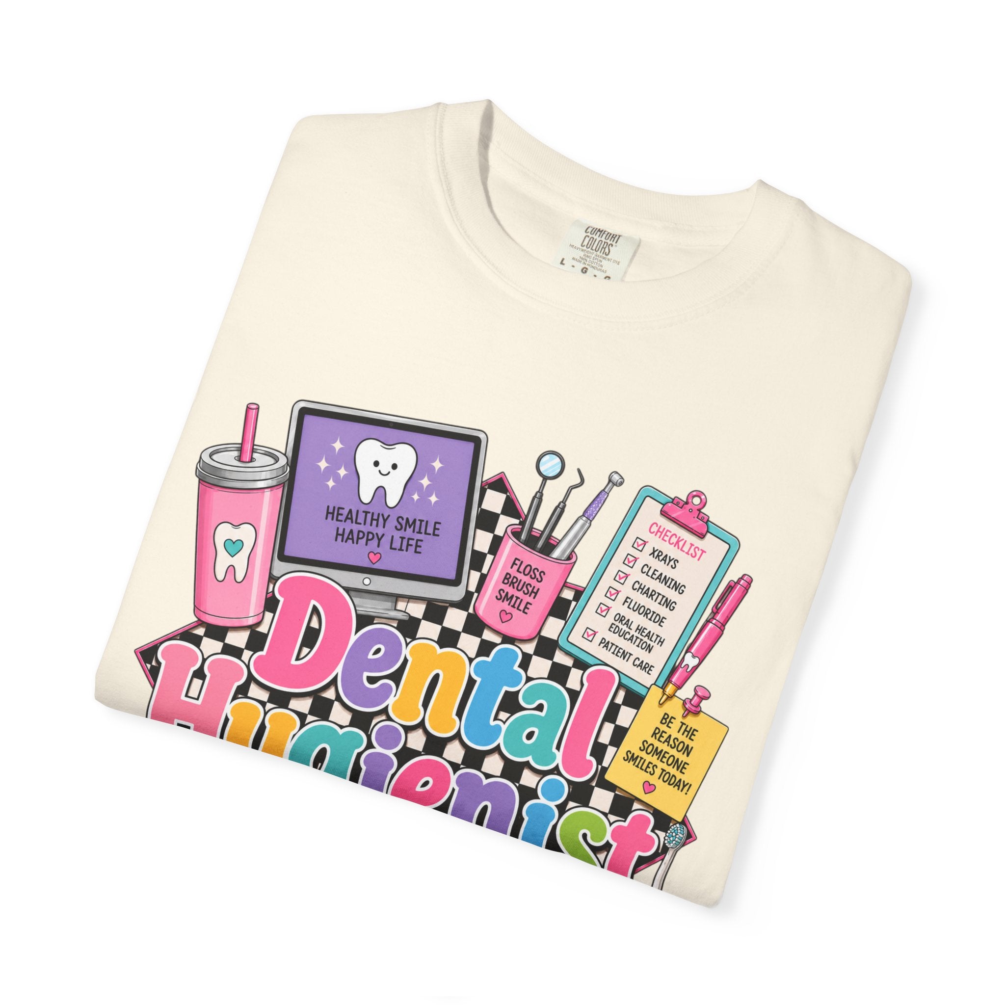 Dental Hygienist T-shirt | Dental Tools Graphic Tee, Tooth Care Design
