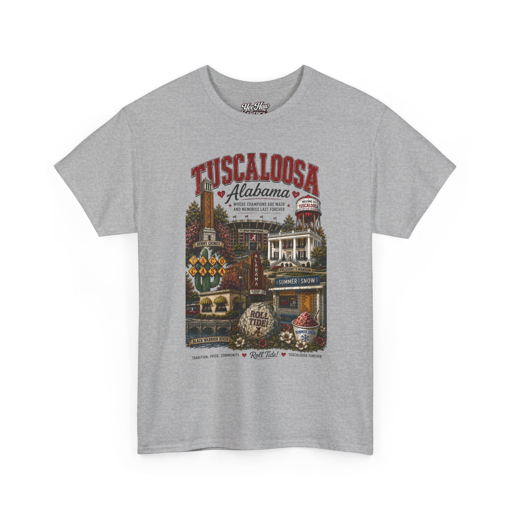 Tuscaloosa Alabama Collage Tee | College Town Souvenir Shirt